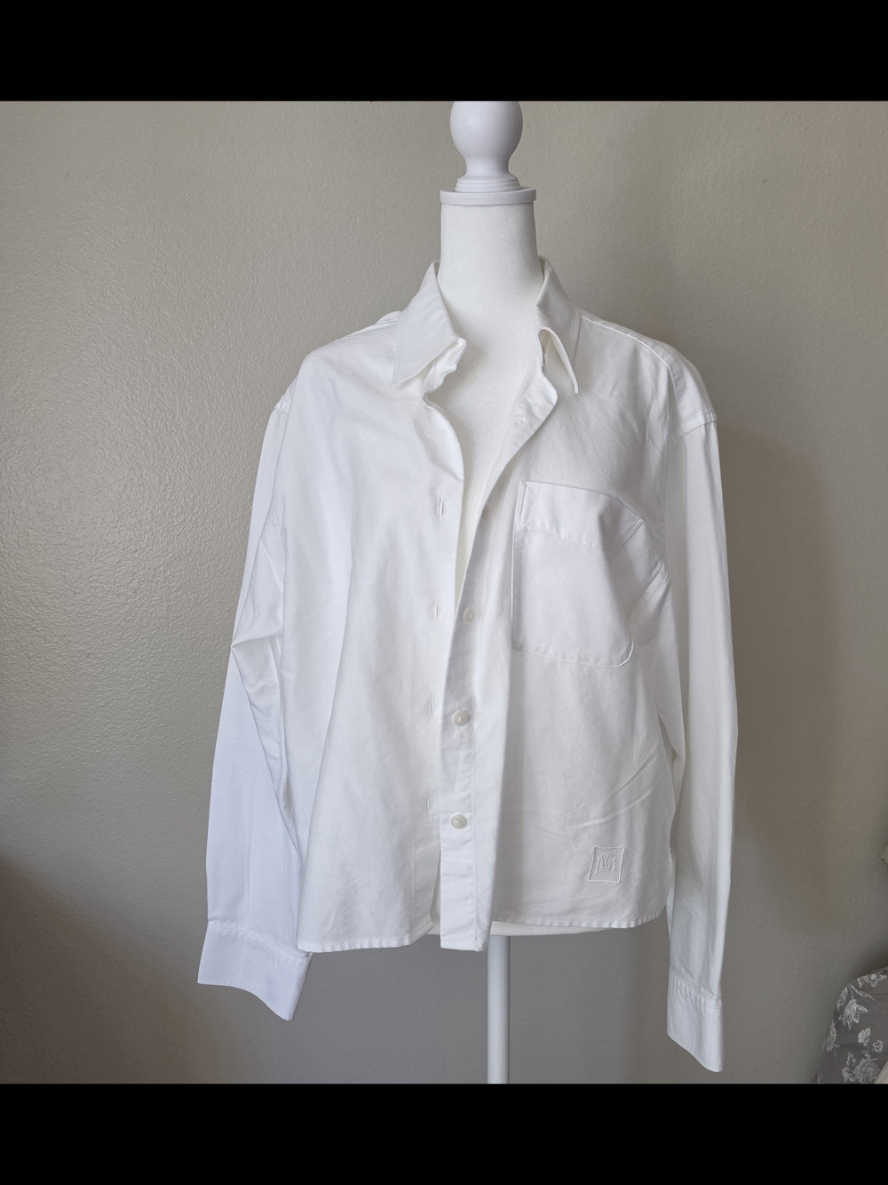 JW ANDERSON White Cotton Button-Down Shirt